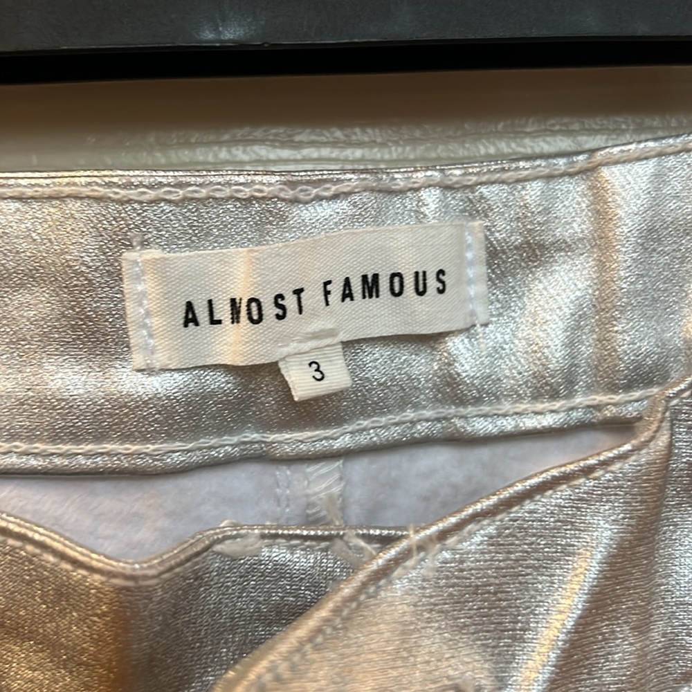 Metallic silver slacks - Picture 2 of 5